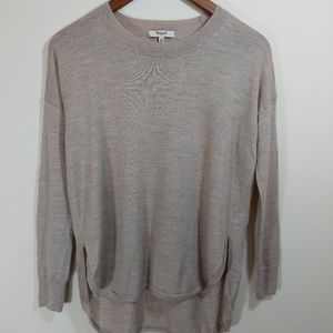Madewell XS Merino Wool Pullover Sweater Beige